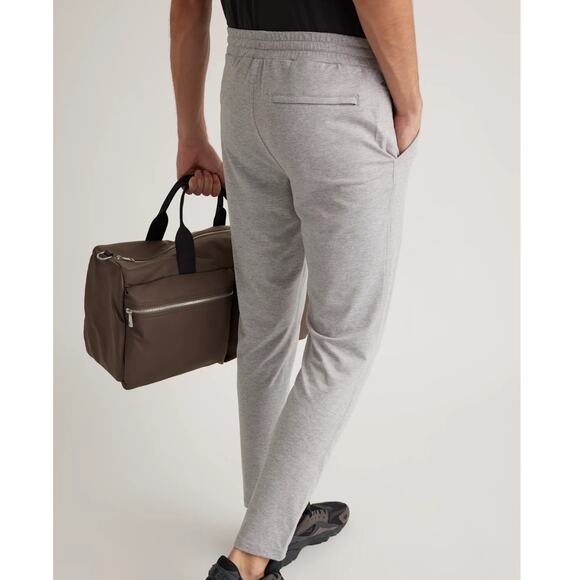 New Quince Flowknit Performance Pant Heather Pale Gray Men’s XXL Athleisure - Picture 3 of 13